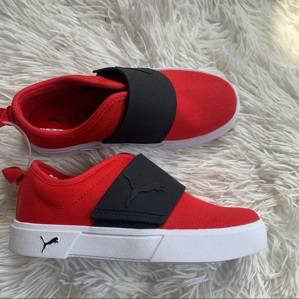 PUMA child El Rey 2 Slip on Sneaker, High Risk Red-puma B, 13 Little Kid