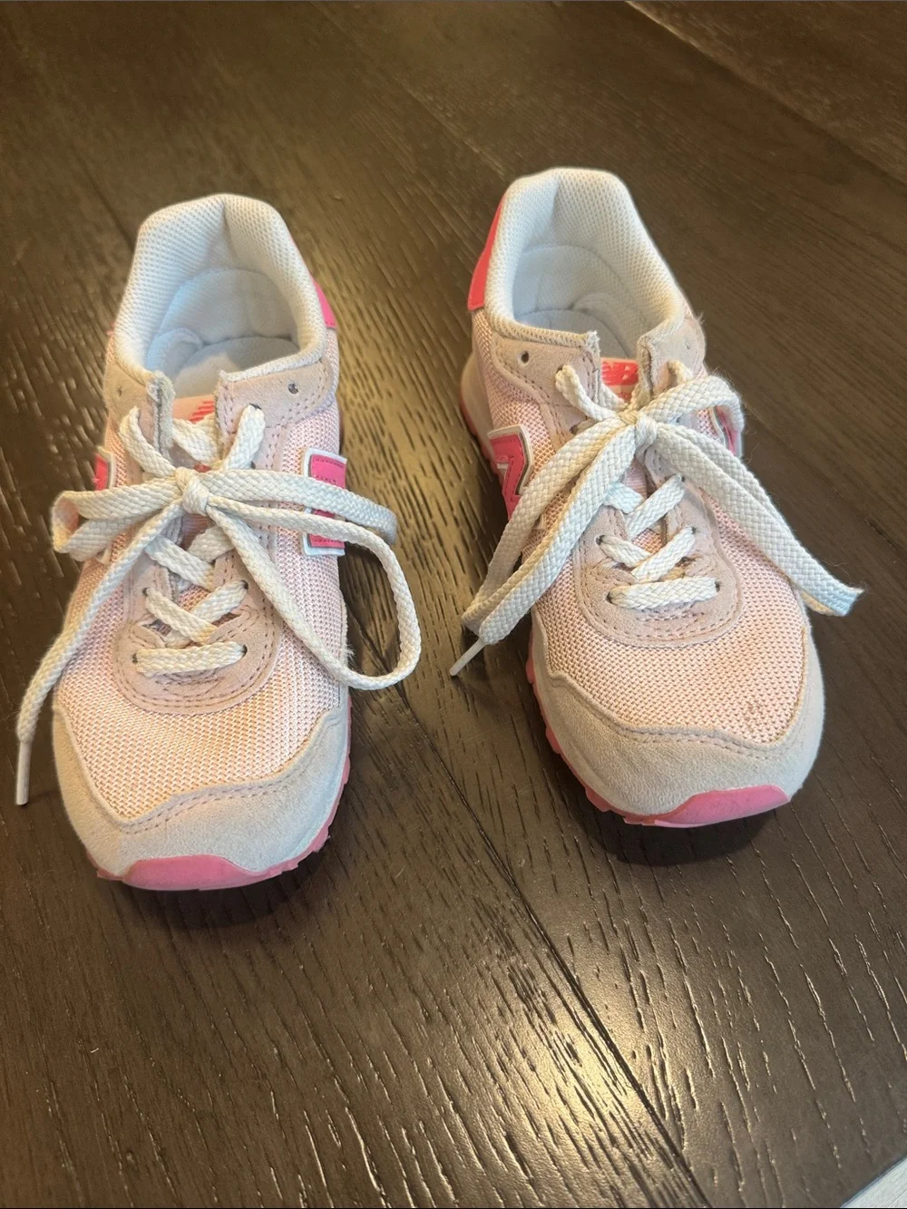New Balance Kids' Pink & White Sneakers