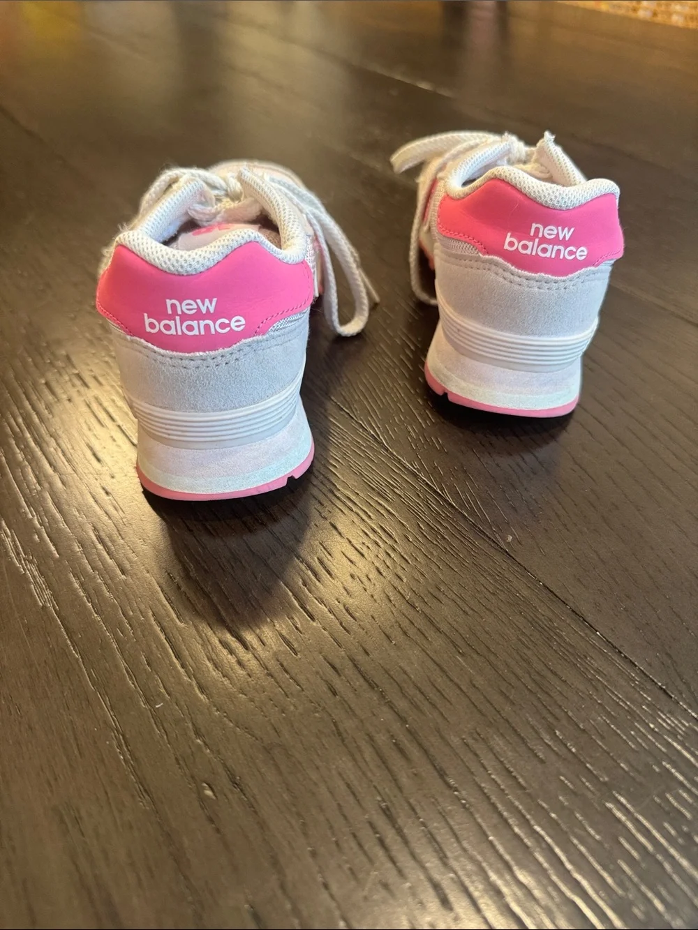 New Balance Kids' Pink & White Sneakers