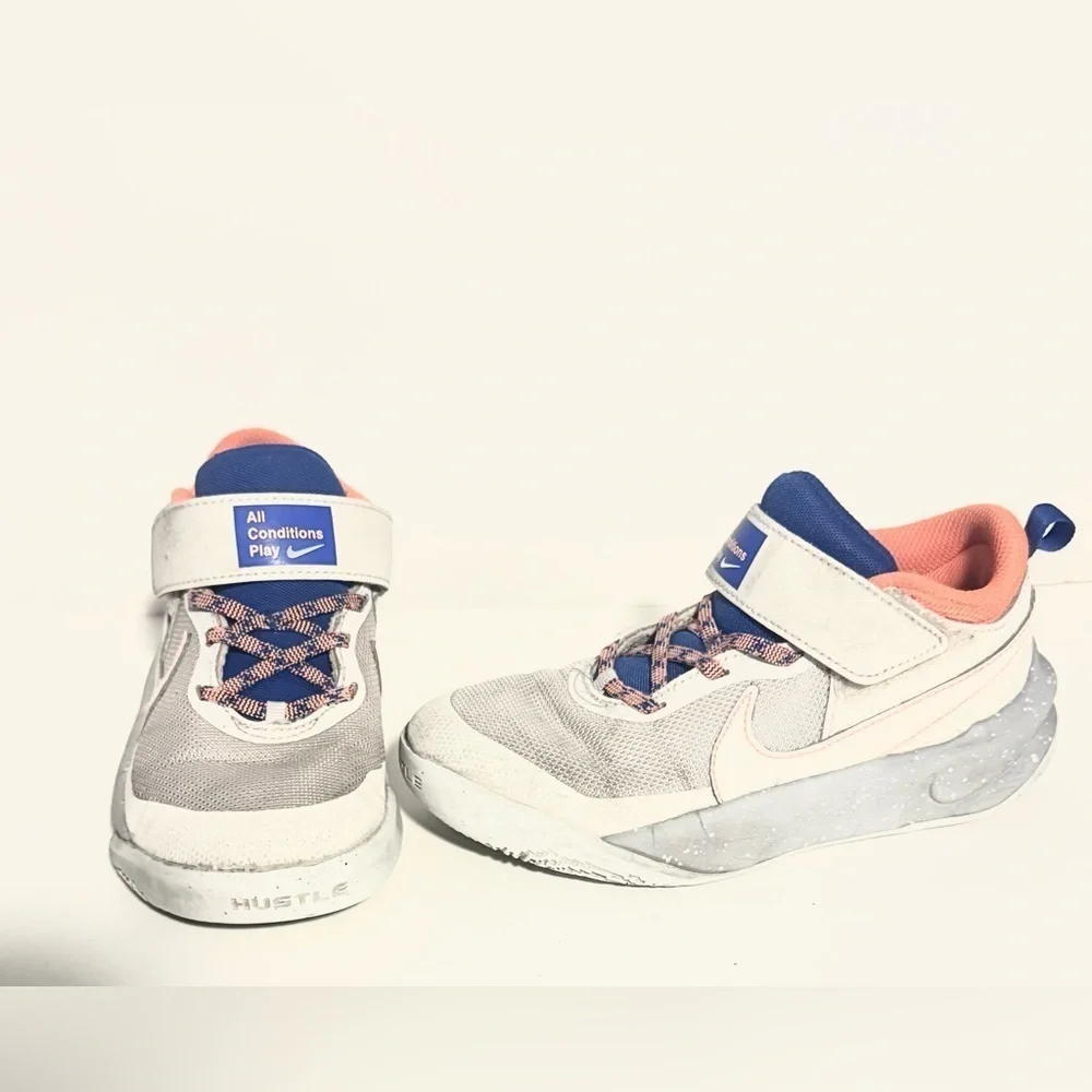 Nike Kids White and Orange Sneakers