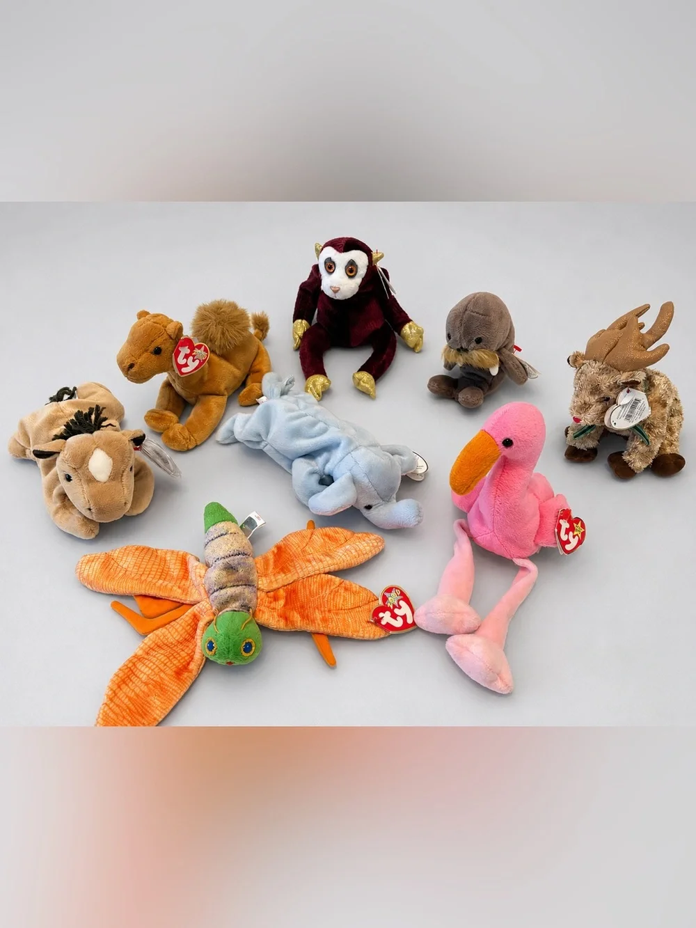 TY Beanie Babies Lot of 8 Vintage 1990s 2000 Plush w/ Tags