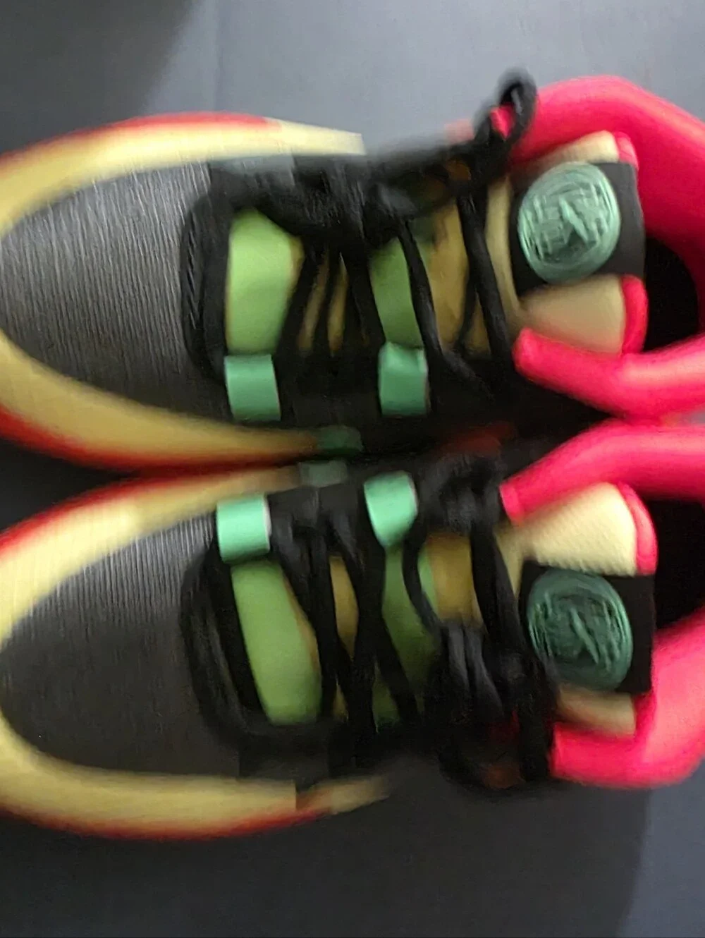 Nike Kyrie 8 GO Size 6.5yt8w Athletic Sneakers — Neon Yellow & Red
