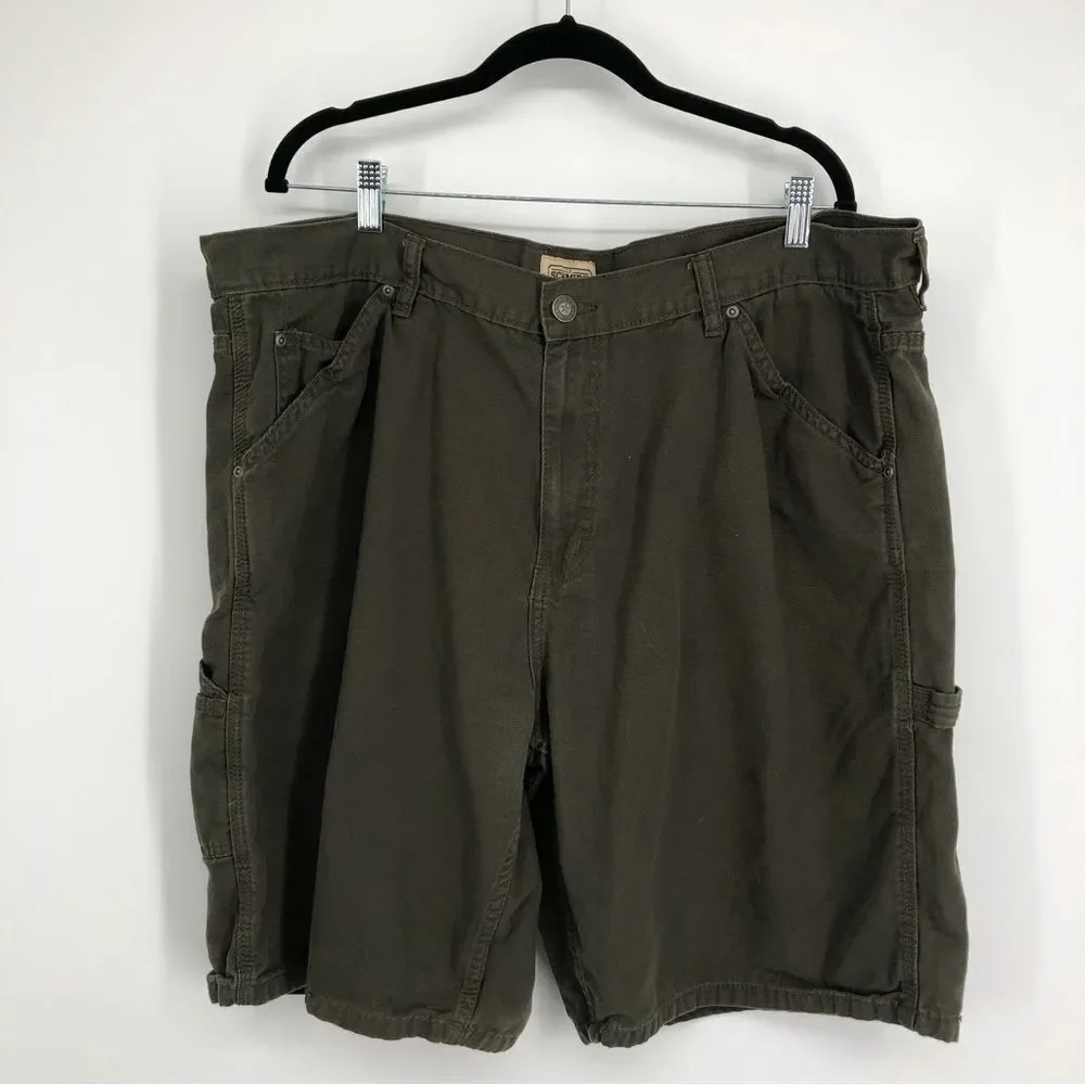 SCHMIDT WORKWEAR Olive‎ Green Cargo Shorts Mens 42