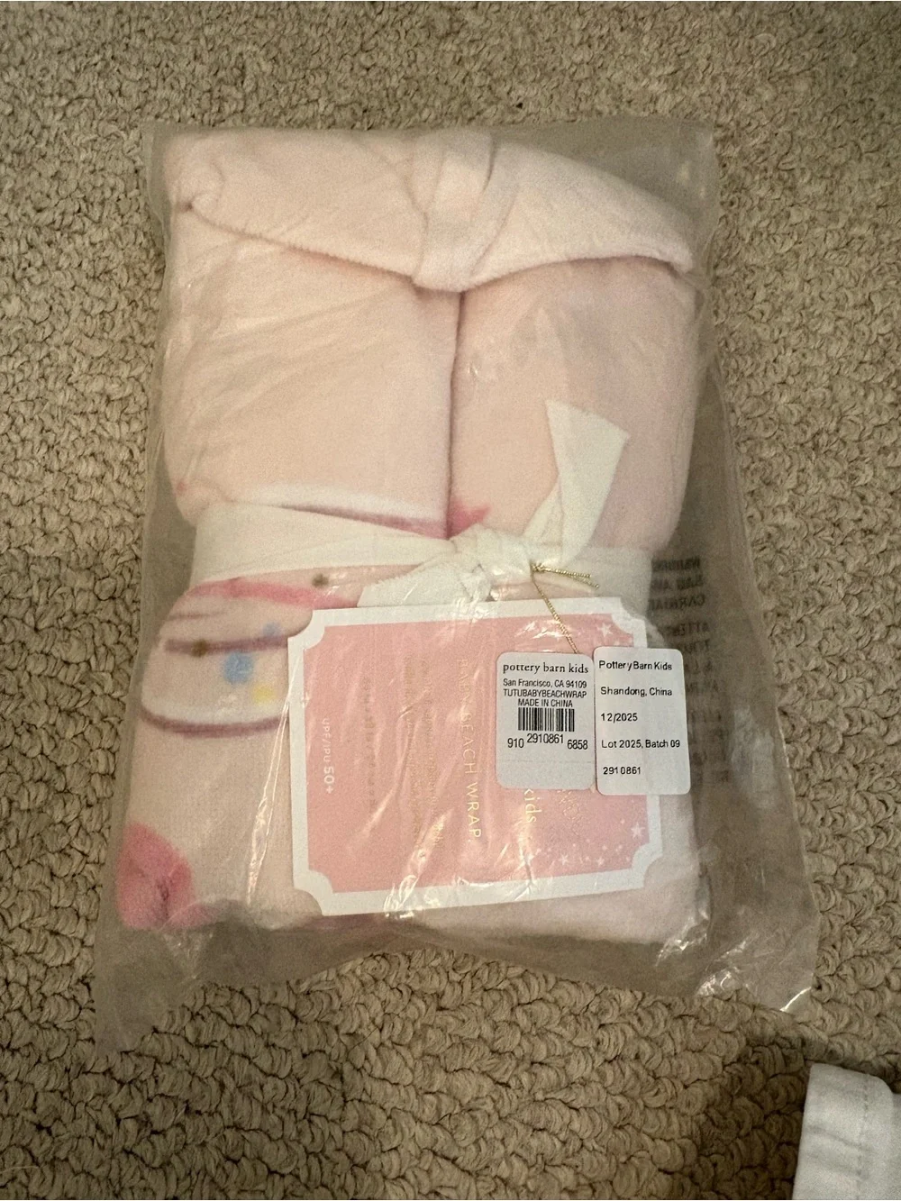 Pottery Barn Kids plush hooded