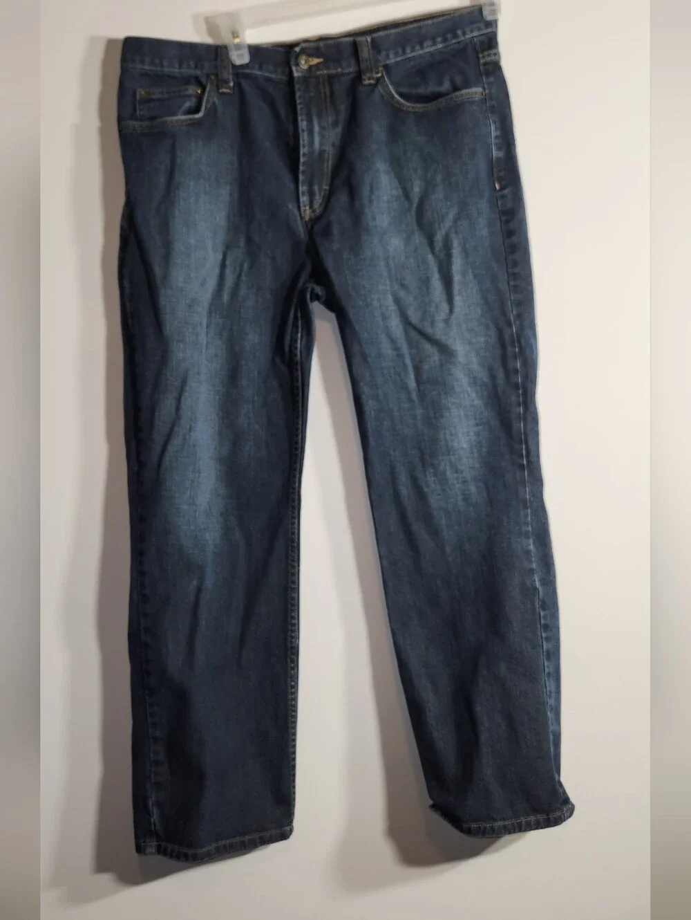 Men's Dark Blue Classic Straight Jeans Claiborne 36/30. Nice