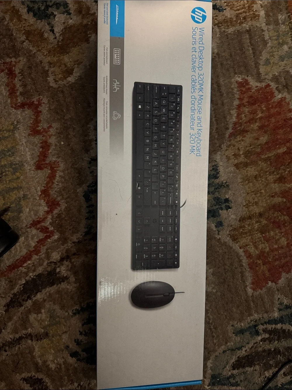 HP Black Wired Keyboard and Mouse Combo