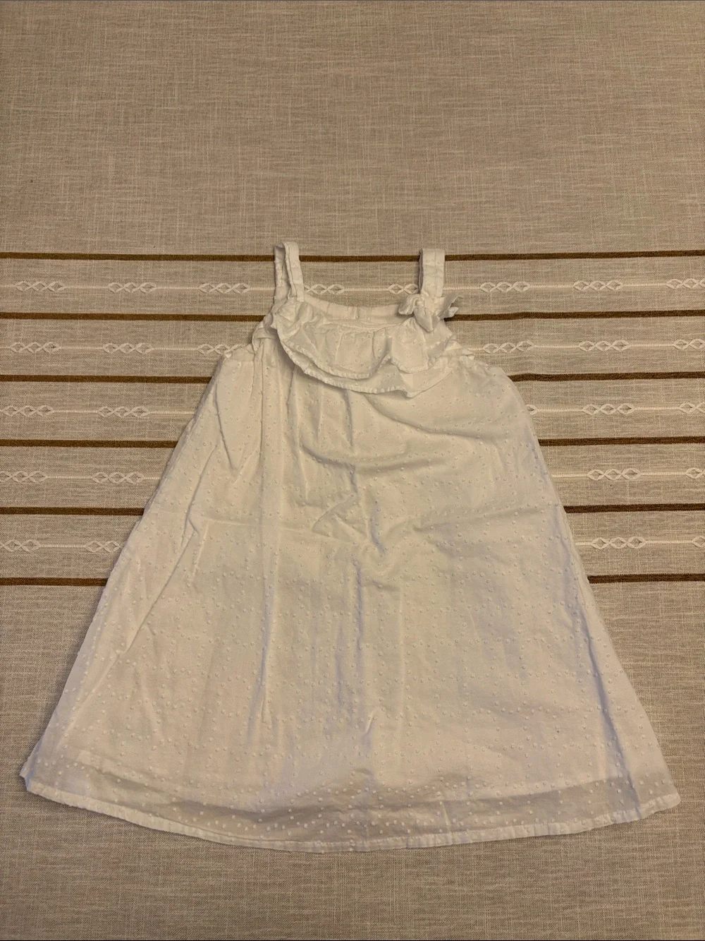 Gymboree White Ruffled Cotton Sundress