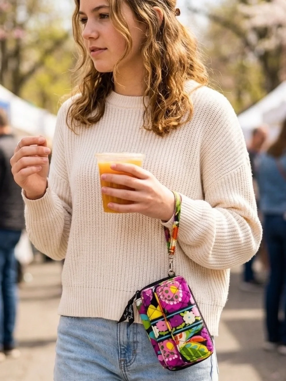 Vera Bradley Floral Patchwork Wristlet