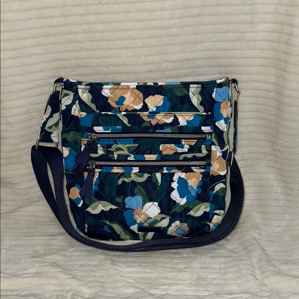 Vera Bradley Performance Twill Triple Zip Hipster Crossbody Bag - Immersed Bloom
