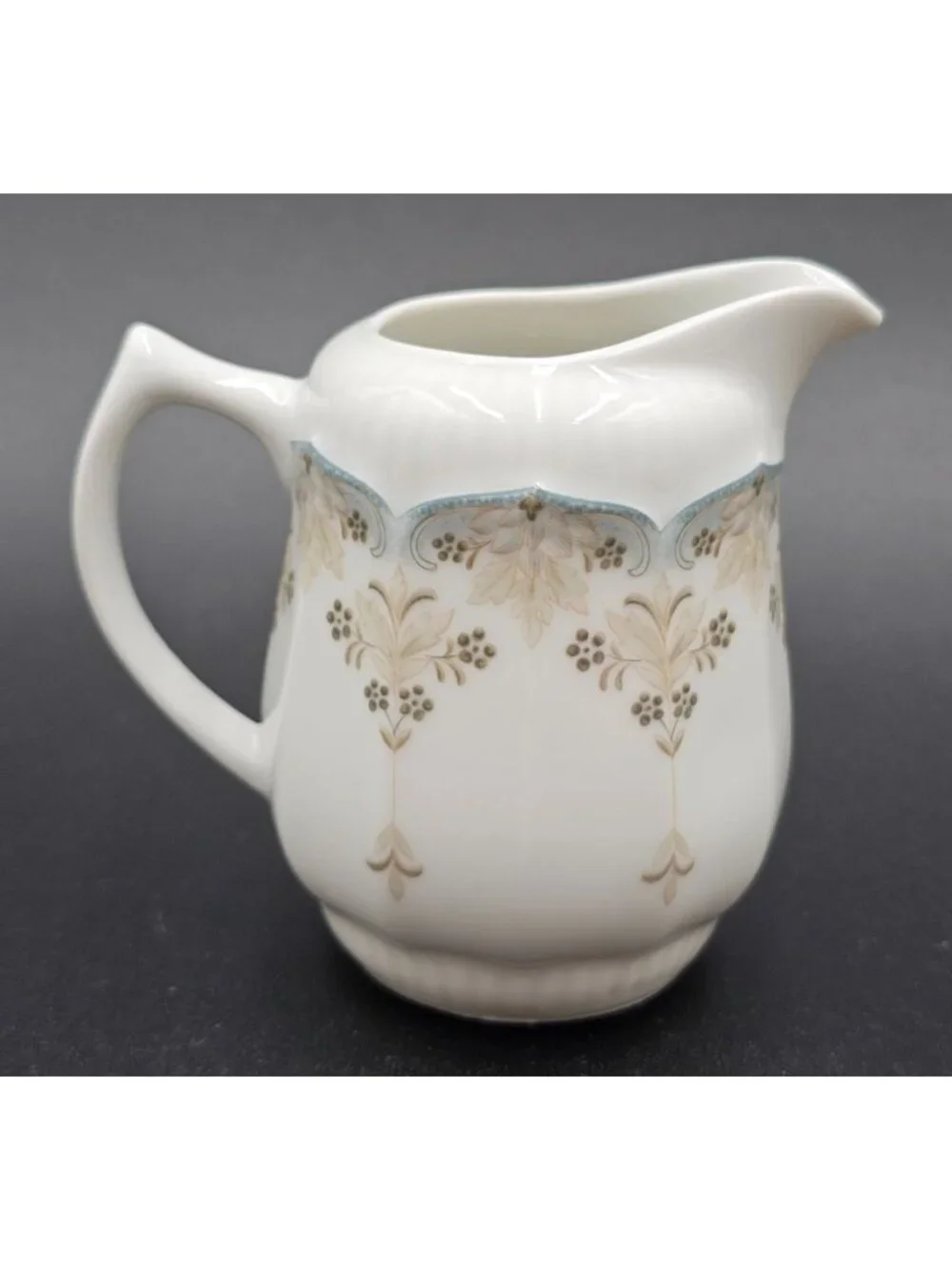 VTG Scherzer Bavaria Germany Porcelain Sugar Bowl & Creamer Set Floral Gold Trim