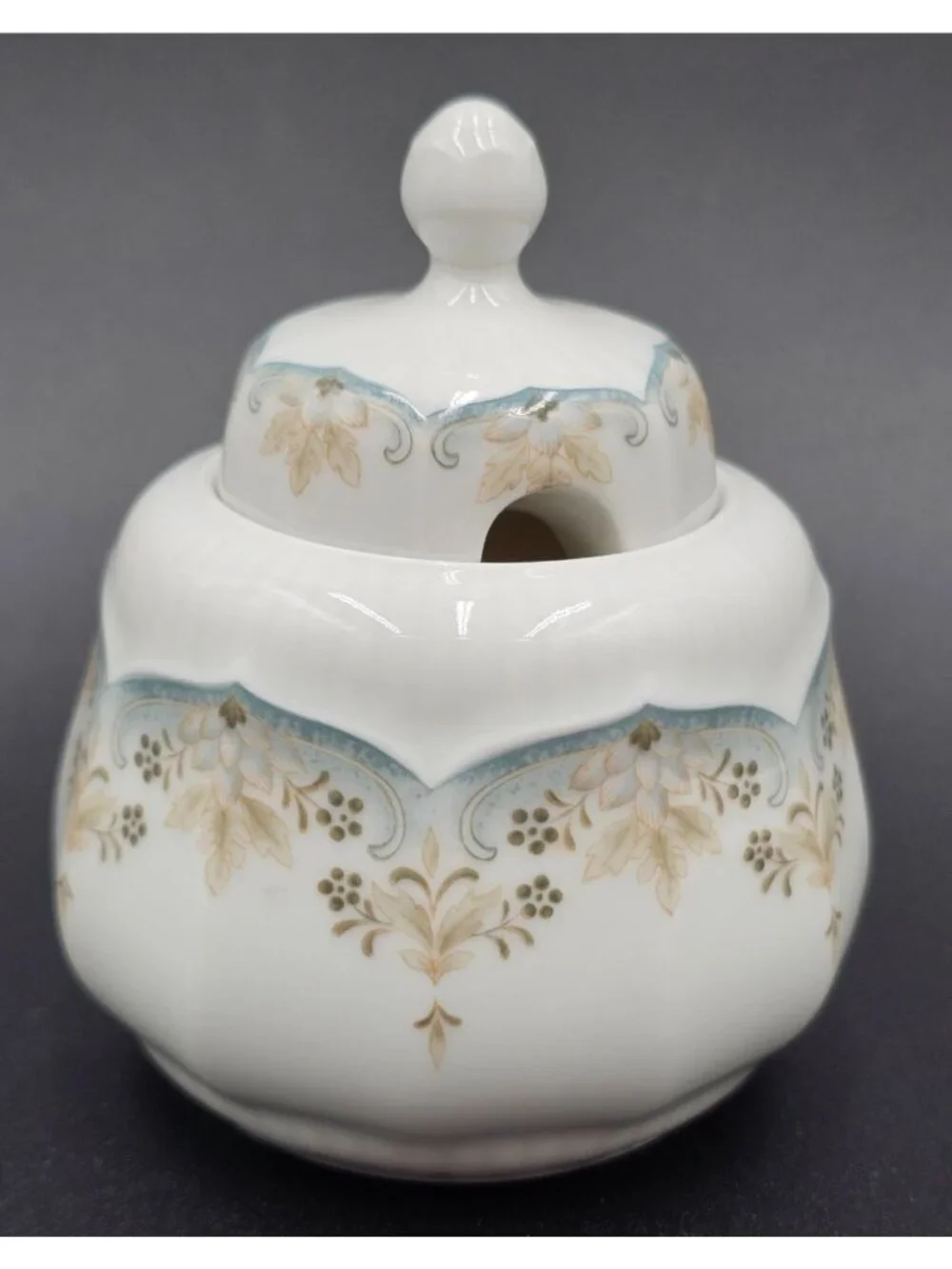 VTG Scherzer Bavaria Germany Porcelain Sugar Bowl & Creamer Set Floral Gold Trim