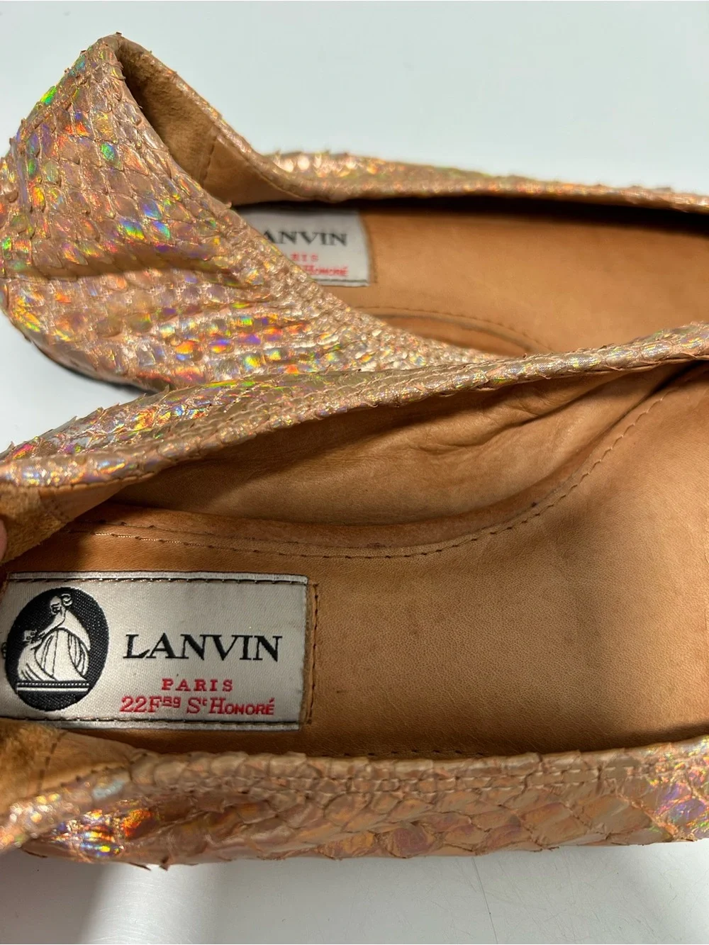 Lanvin iridescent snake