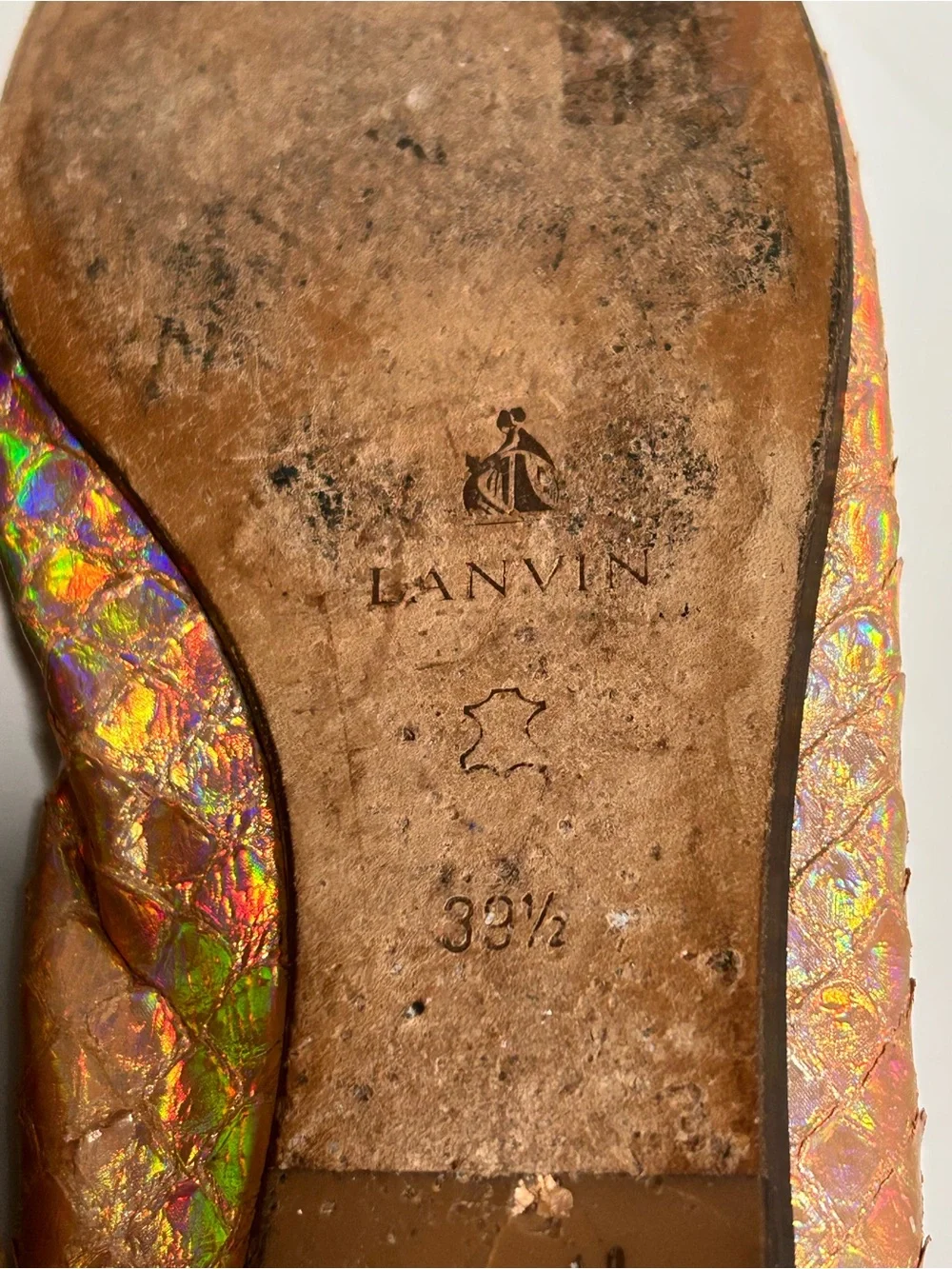 Lanvin iridescent snake