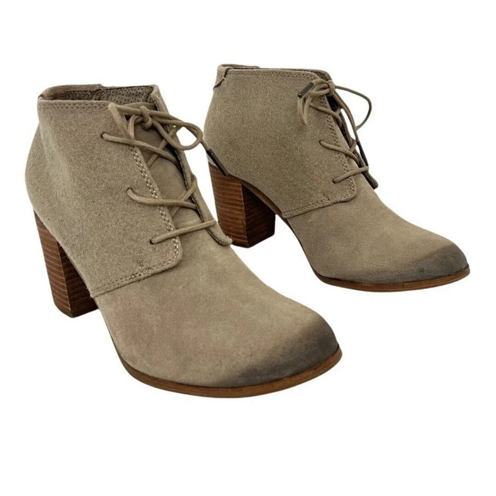 TOMS LUNATA BOOTIES LACE UP SIZE 9.5