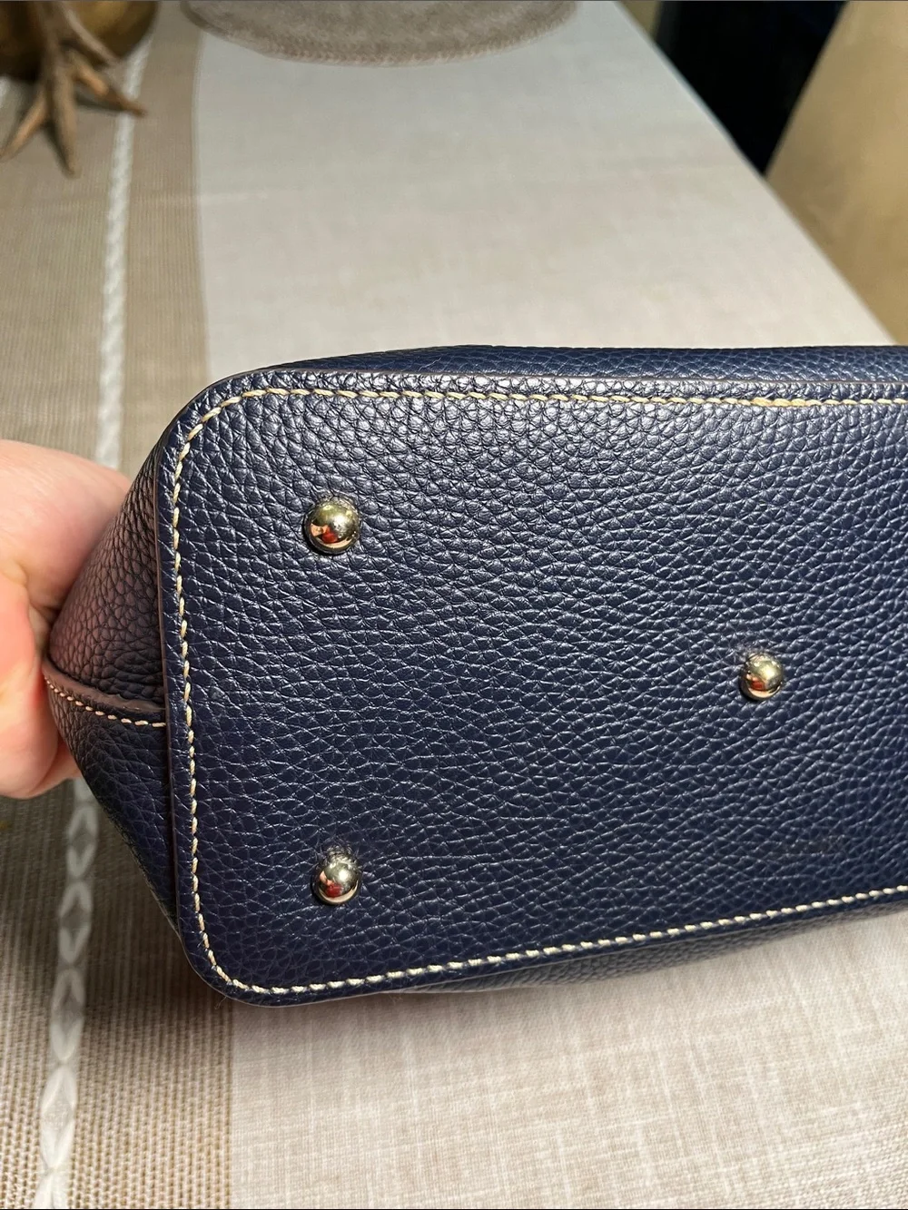 Dooney & Bourke Navy Leather  Mini Barlow with Kisslock Coin Purse