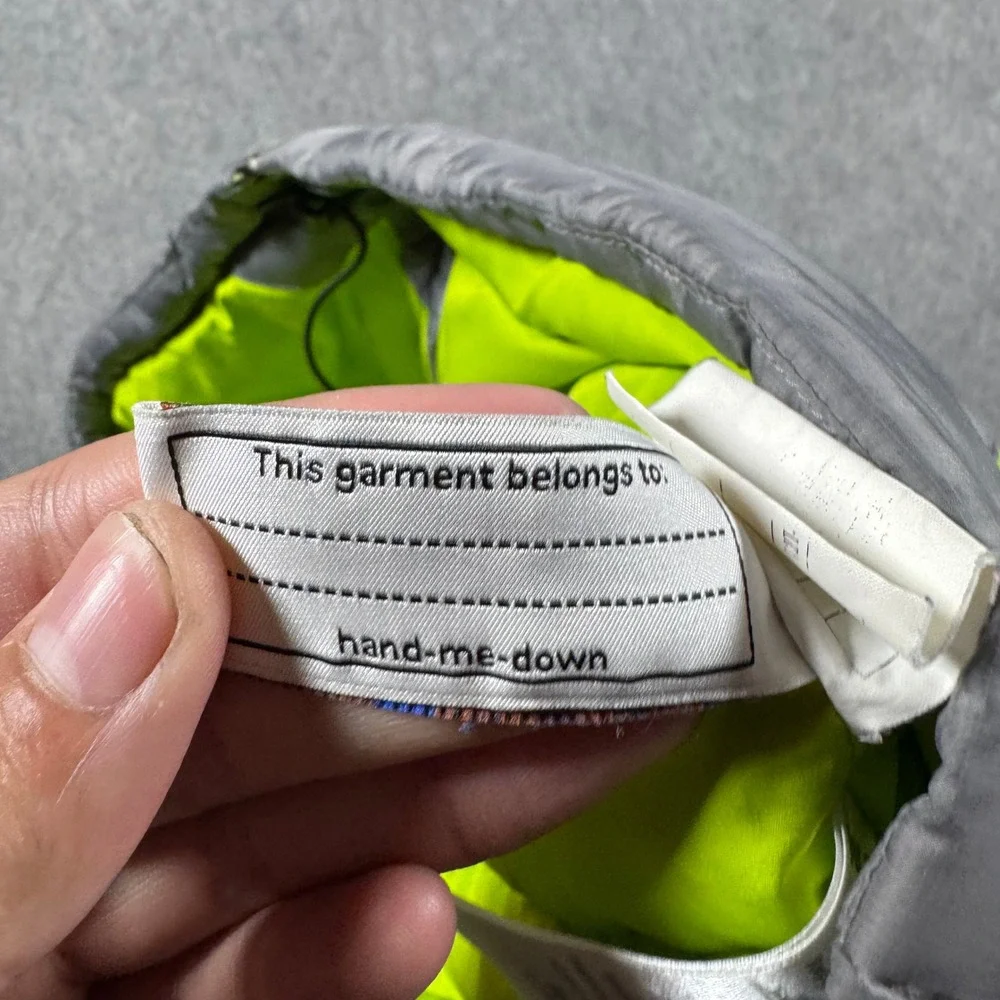 Patagonia Down Sweater Vest Boys L 12 Gray Lime Green 68221 Puffer Quilted Warm