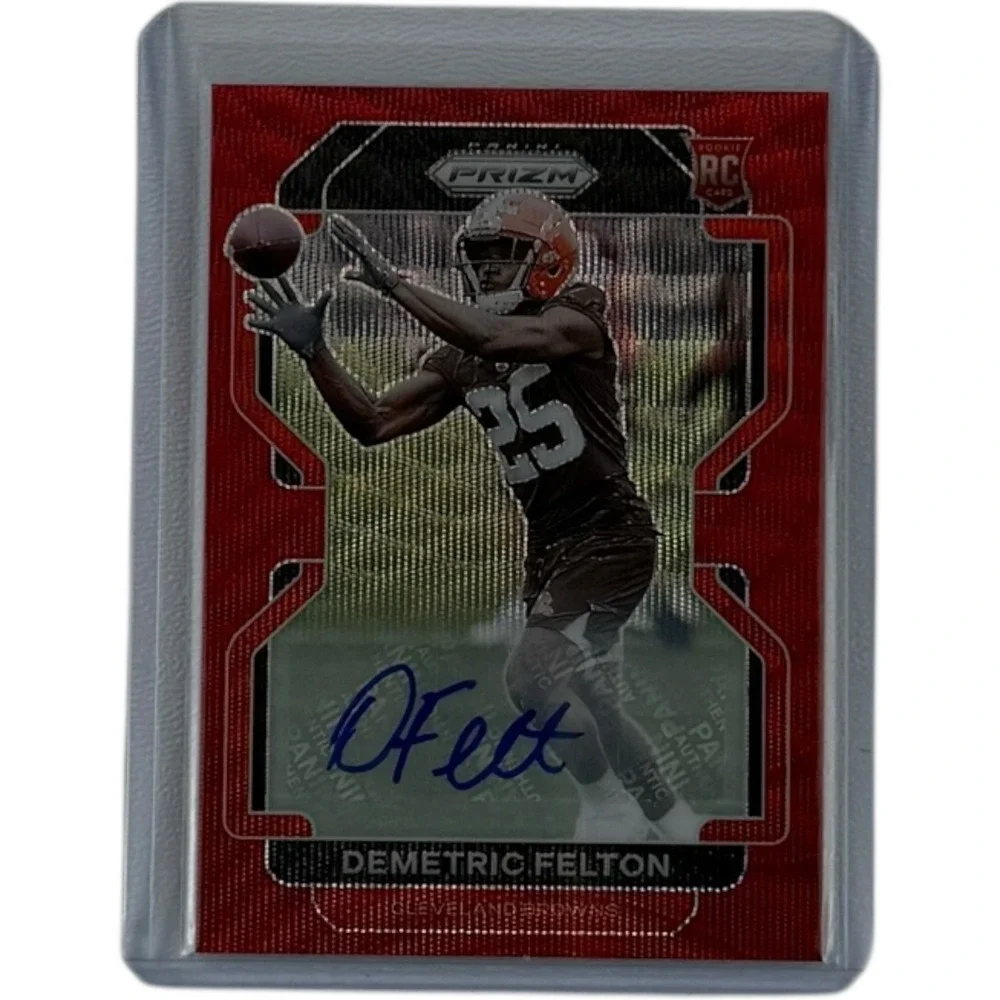 2021 Panini Prizm Demetric Felton RC Rookie #411 Red Wave Prizm Auto /149‎