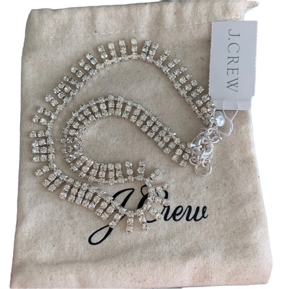 NWT J. Crew Sparkle Crystal Collar Necklace BEAUTIFUL