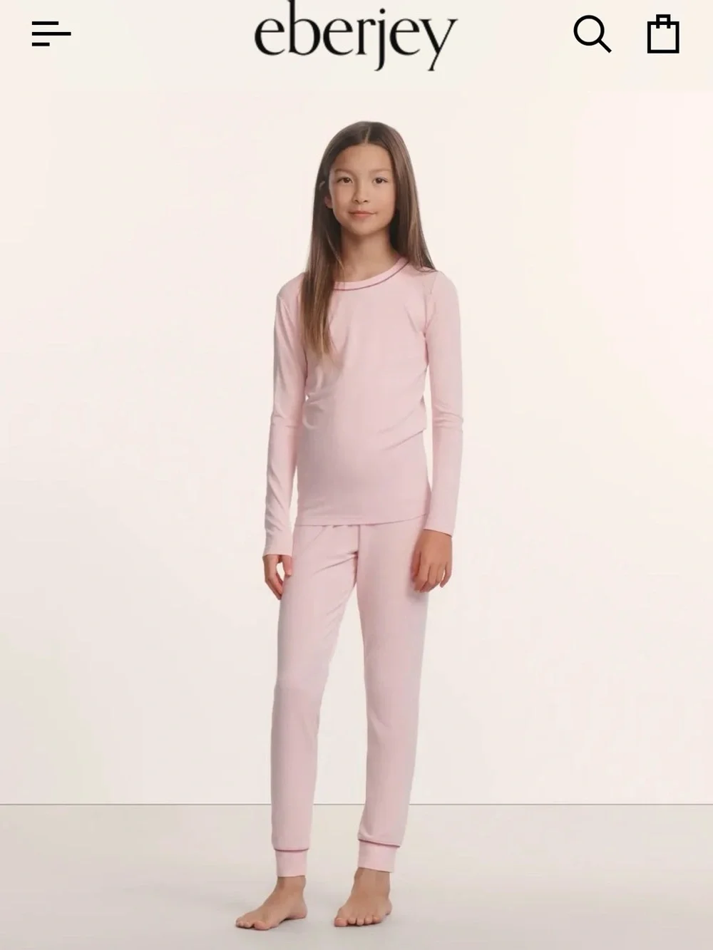 eberjey Kids' Long Sleeve PJ Set
