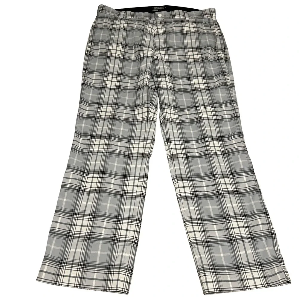 Nike Golf Pants Mens 36 30 Grey Plaid Dri-FIT Tour Performance Checkered 1081