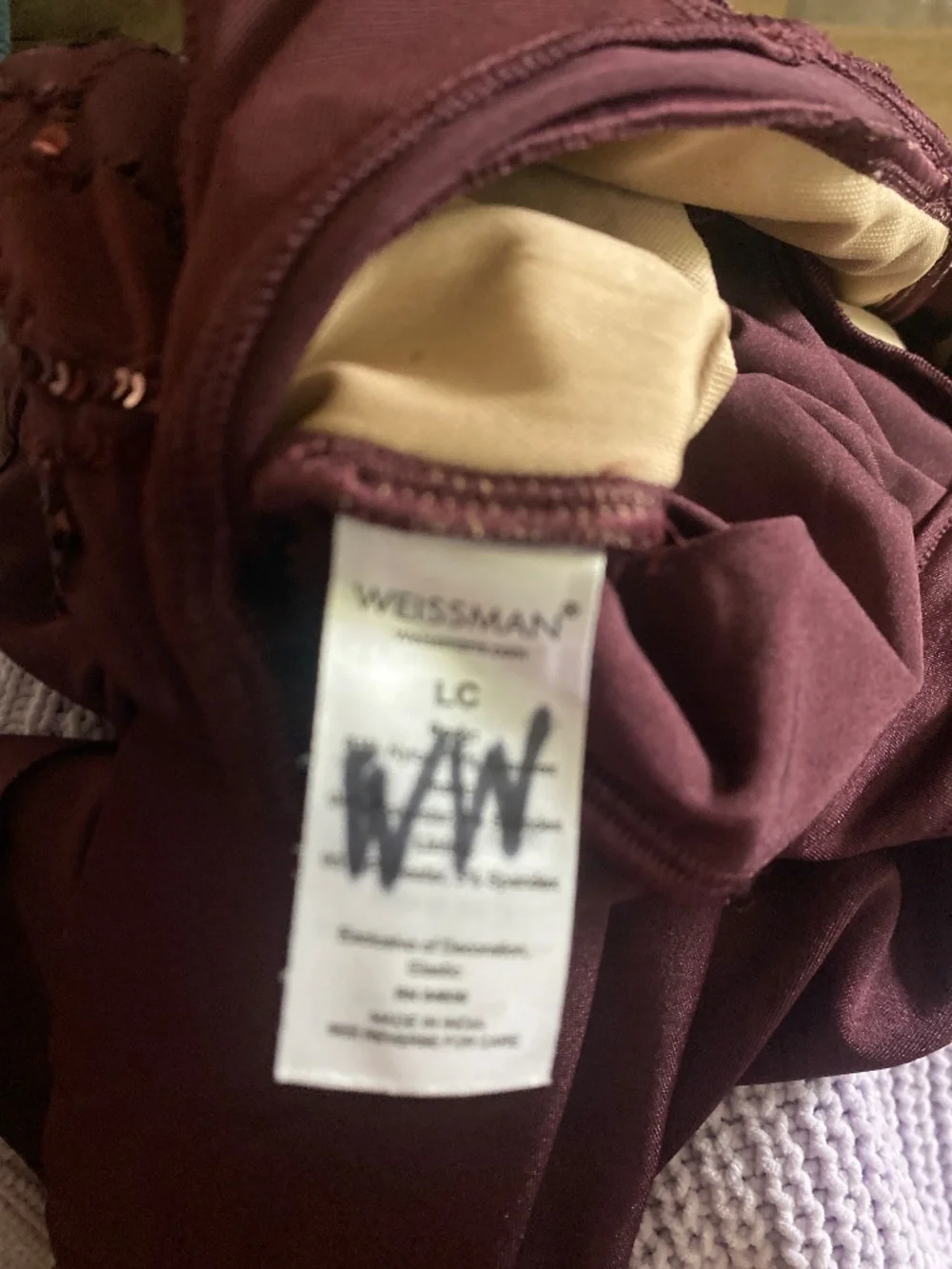 Weissman beading spandex
