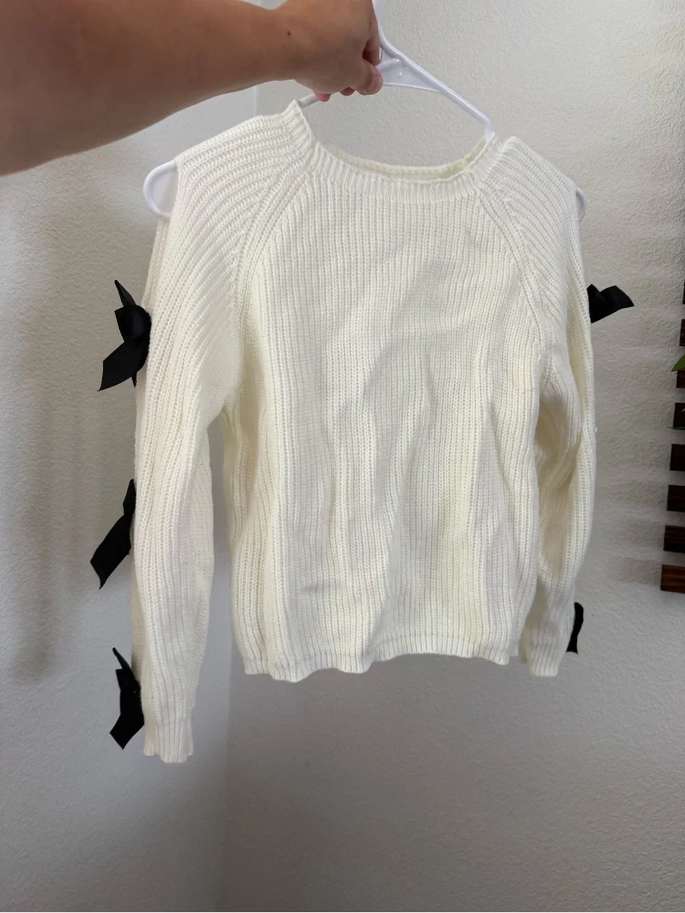 SHEIN cream ribbed