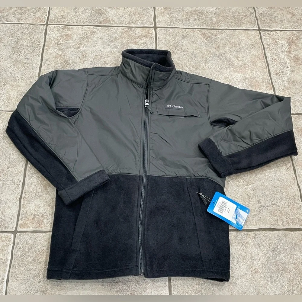 Columbia Boys' Steens Mt™ Overlay Fleece Jacket boys size youth M 10-12