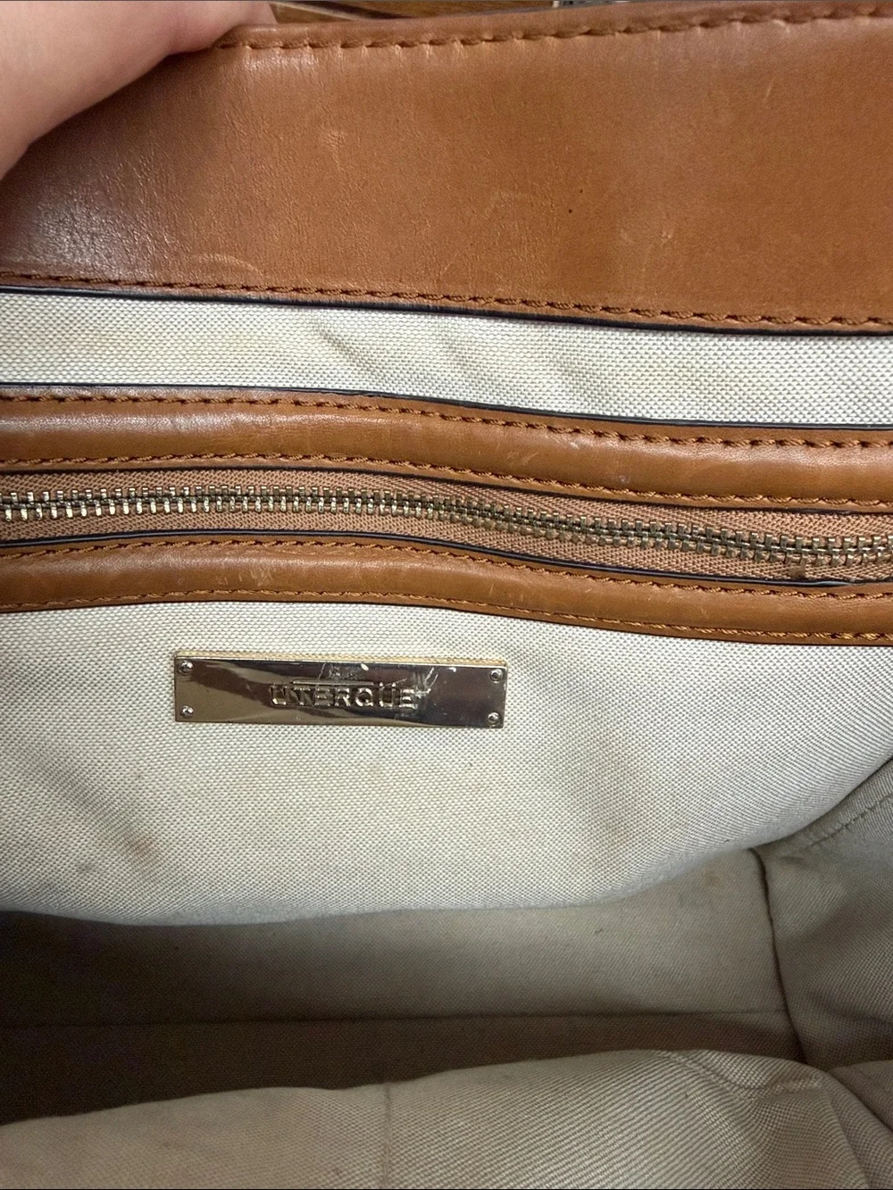 Uterque brown leather