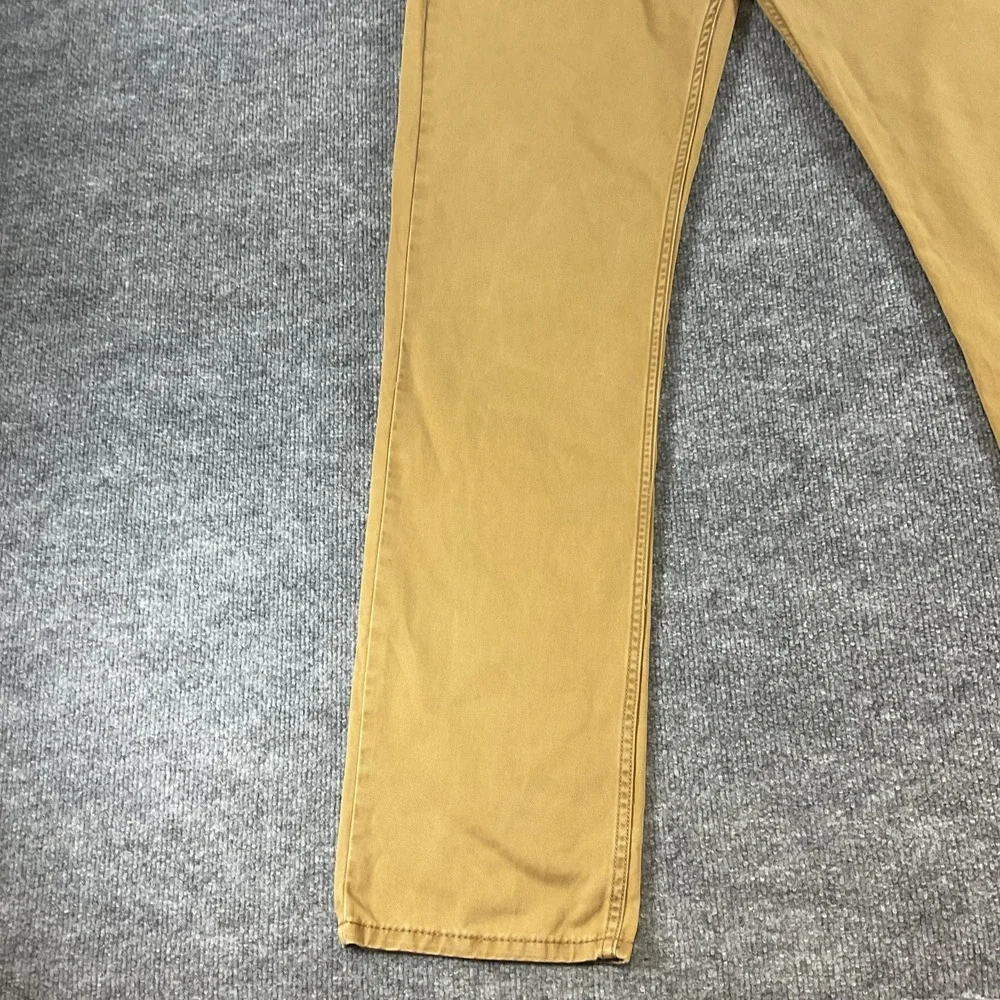 Levi's 514 Straight Jeans Men 34x34 Tan Khaki Denim Pants Levi Strauss 514 Strai