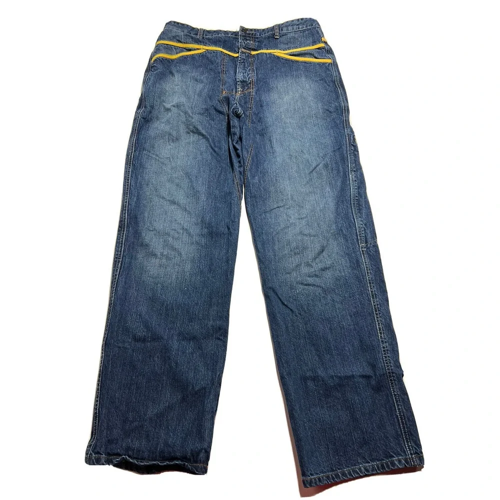 Marithe Francois Girbaud Blue Jeans Taped Brand X Vintage 90s Mens Size  38x34.5