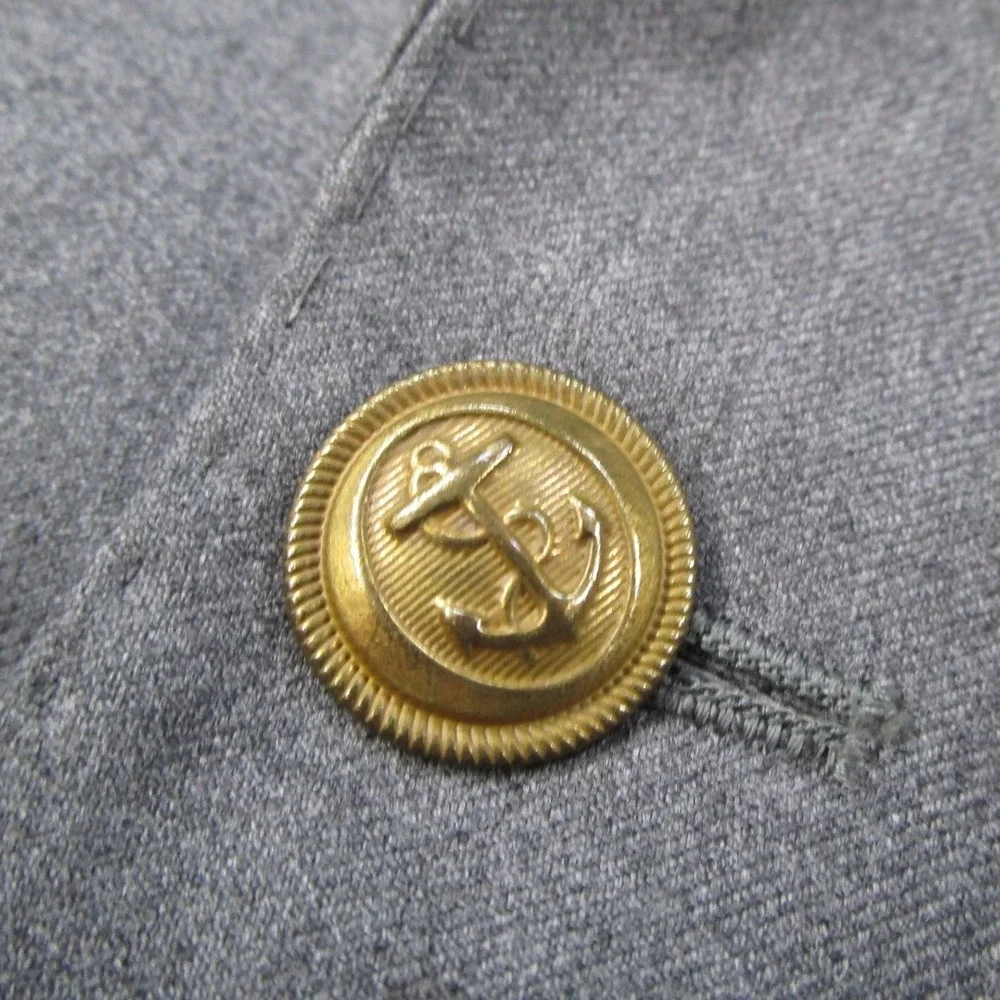 J.Crew Ludlow Blazer 38S Grey Loro Piana Super 130s Wool Anchor Button 03737