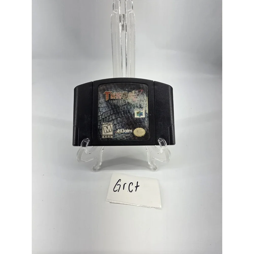 Turok 2 Seeds of Evil Nintendo 64 N64 Black Cartridge Acclaim NUS-006 USA