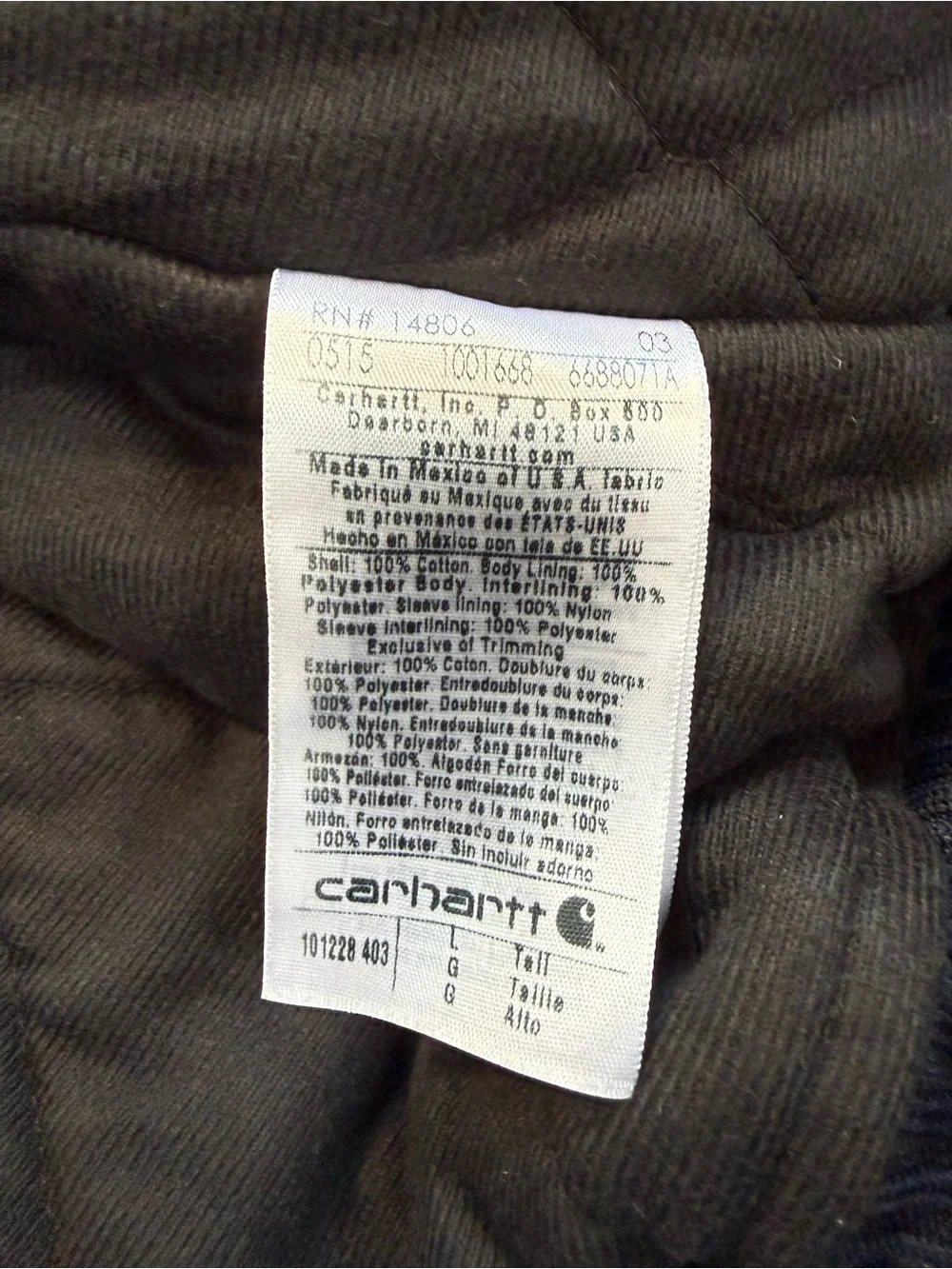 Carhartt classic bomber