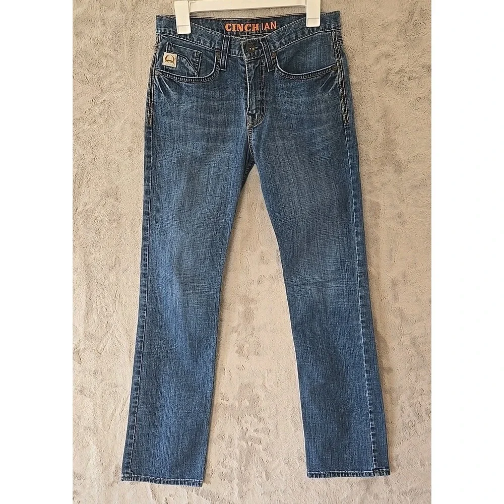 Cinch Ian Men's White Label Slim Fit Medium Wash Jeans MB64736001 Sz 29x34