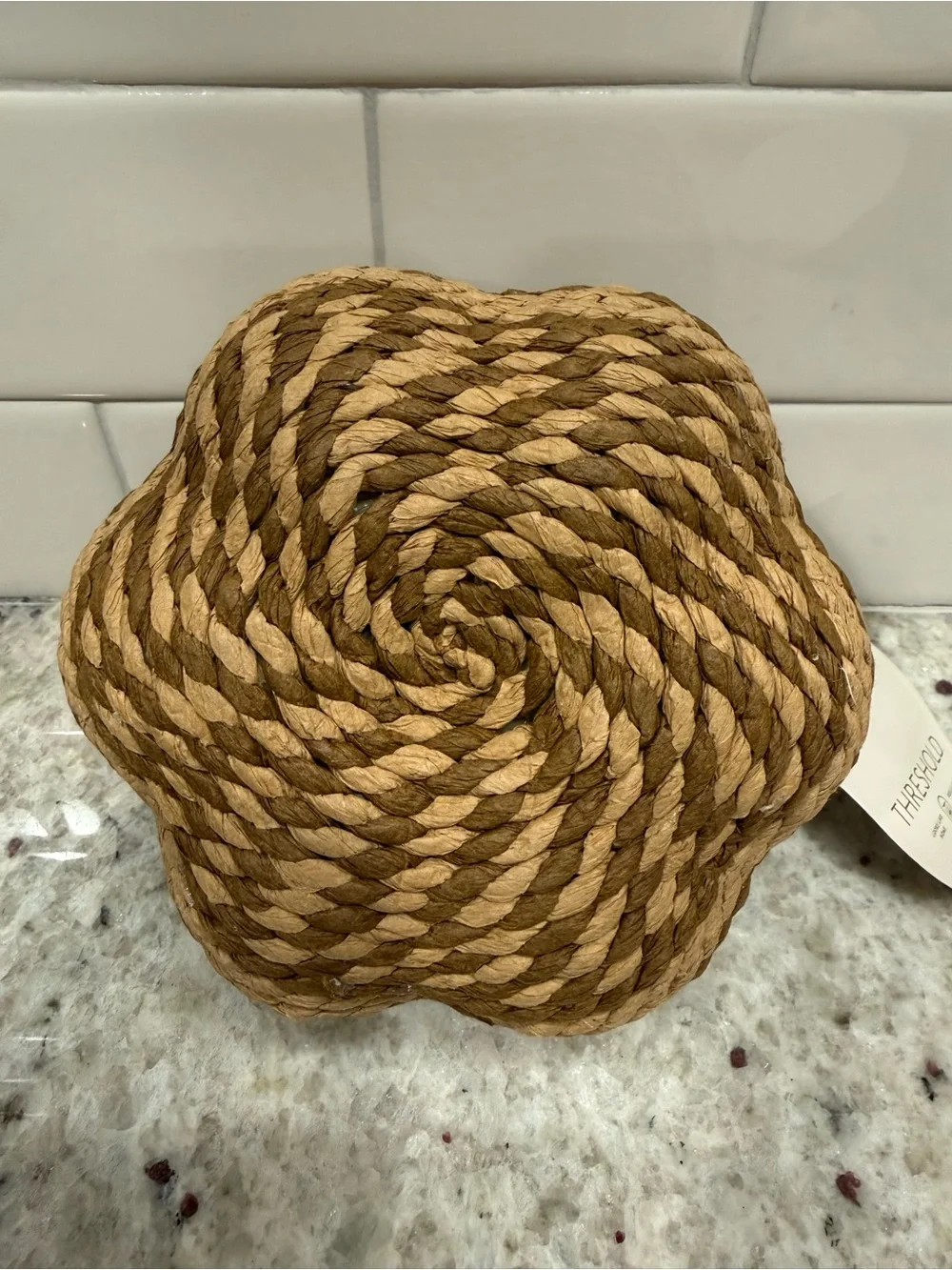 Threshold decorative woven