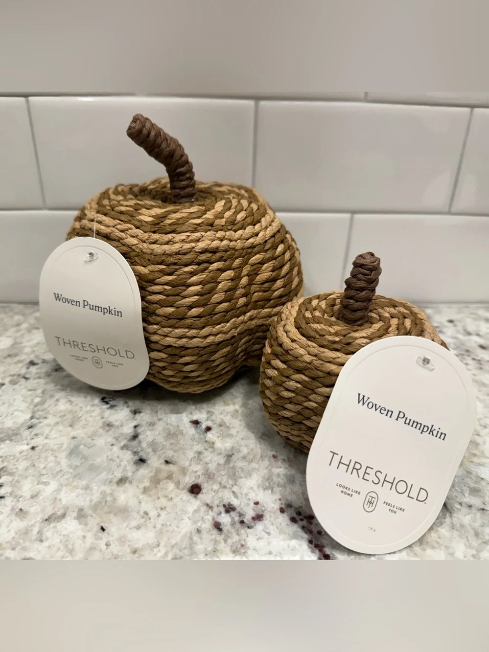 Threshold decorative woven