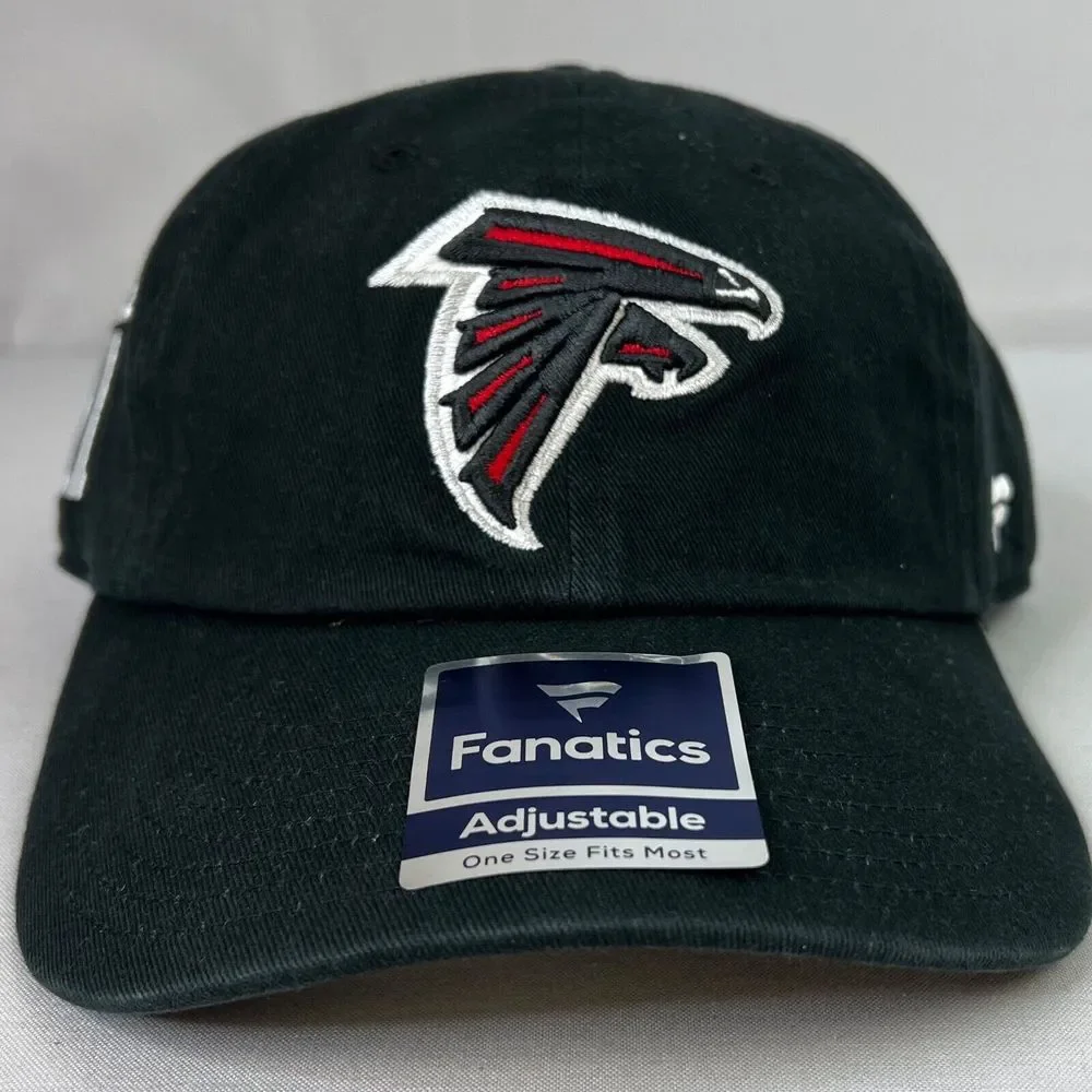 Fanatics Black Mens Adjustable Black Atlanta Falcons Hat Cap BRAND‎ NEW