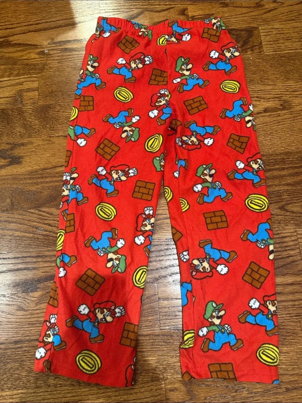 Kids Red Character-Print Fleece Pajama Pants