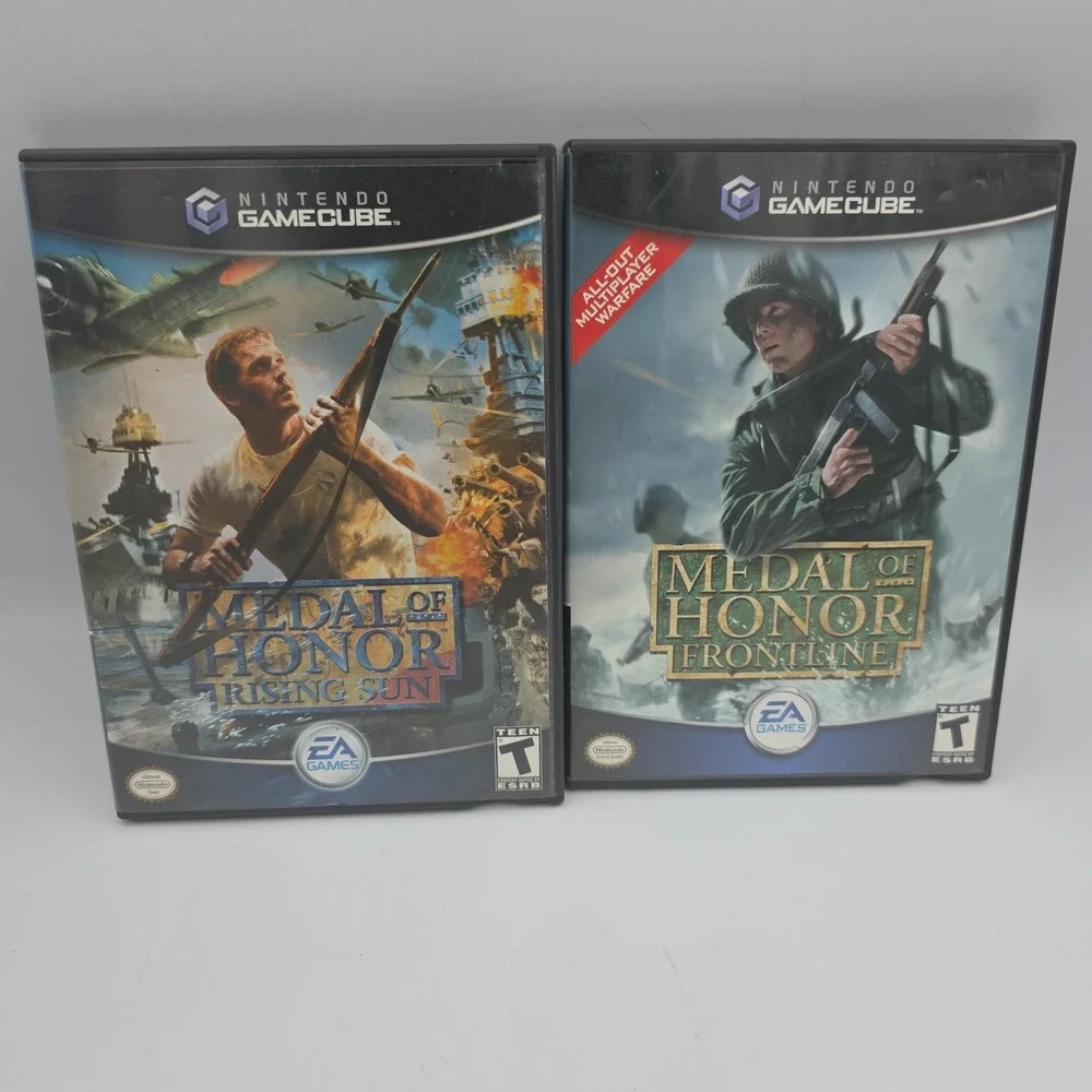 Medal of Honor Rising Sun & Frontline Nintendo Gamecube CIB Lot Of 2 Games