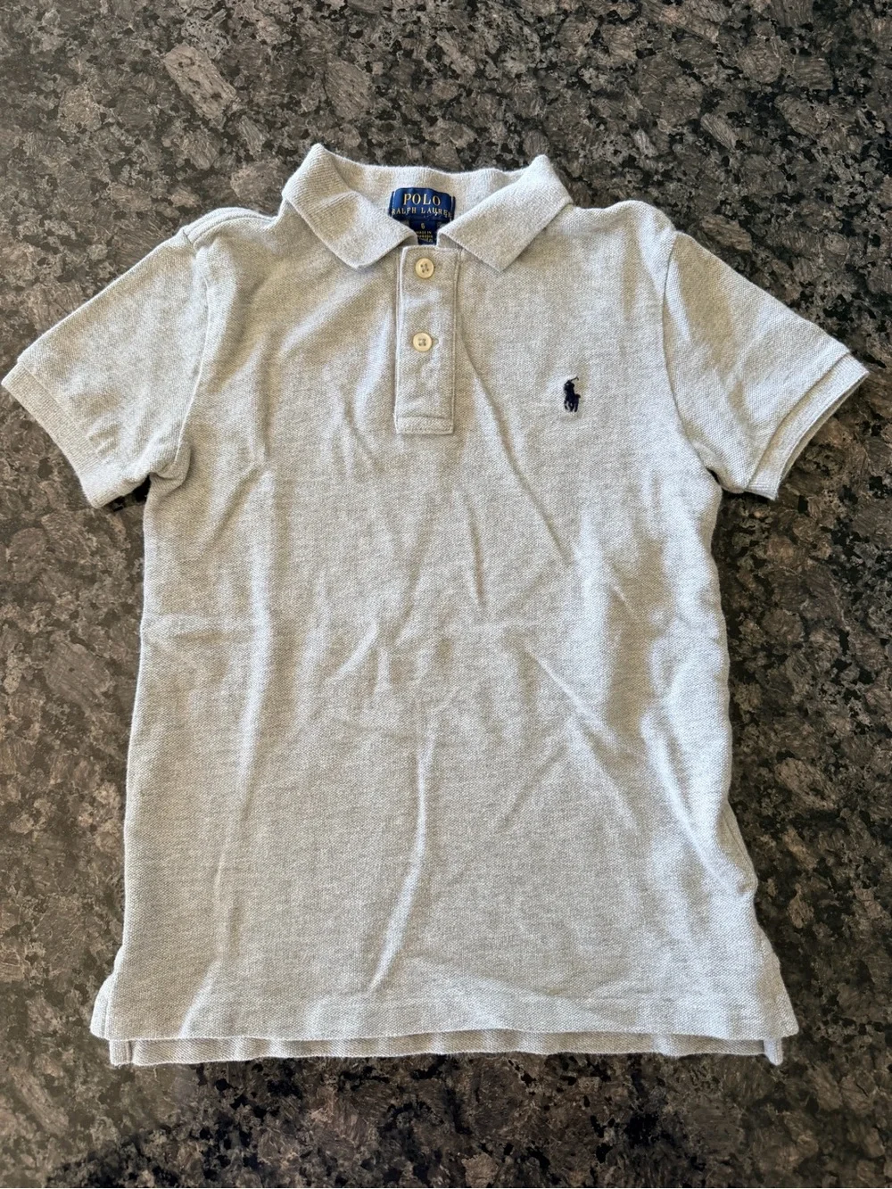 Polo Ralph Lauren Kids Polo Shirt Gray Size 6 Short Sleeve Cotton Classic Pony