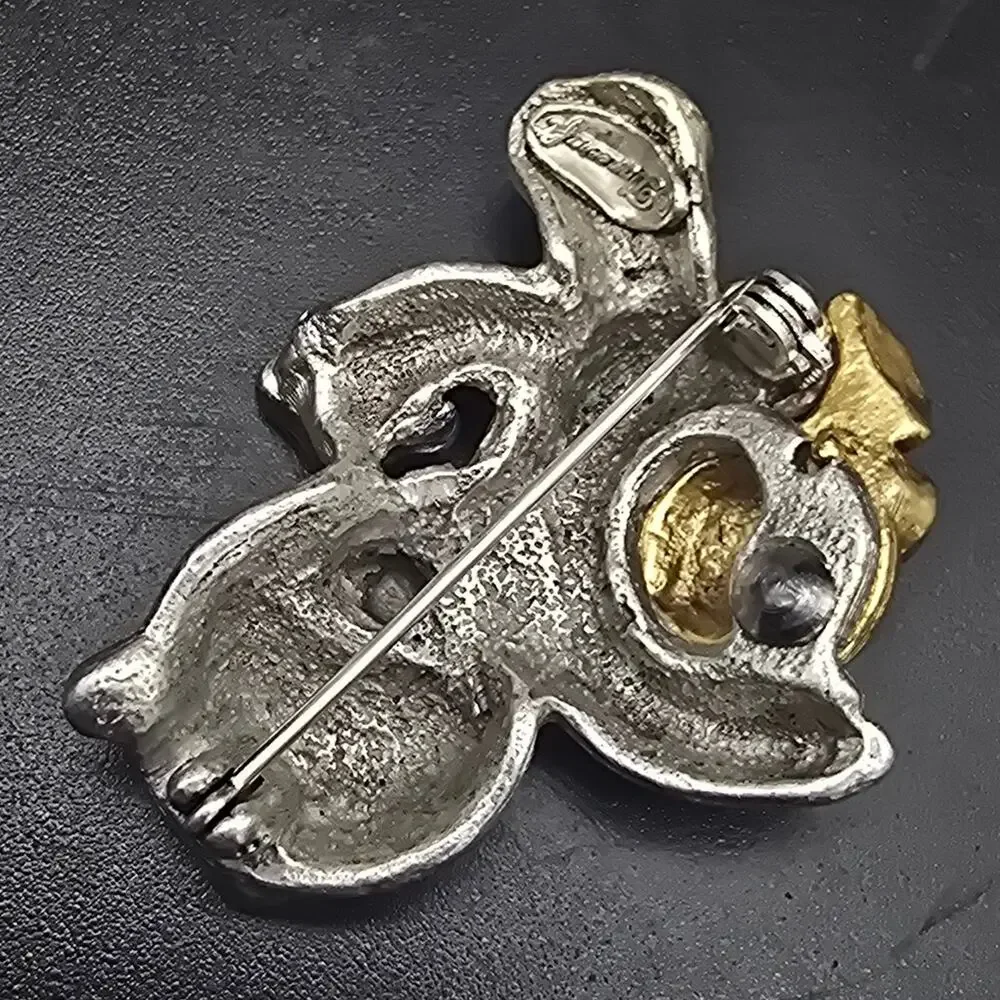 Danecraft Silver Tone Honey Bear Brooch Honey Lover Bee Keeper Jewelry