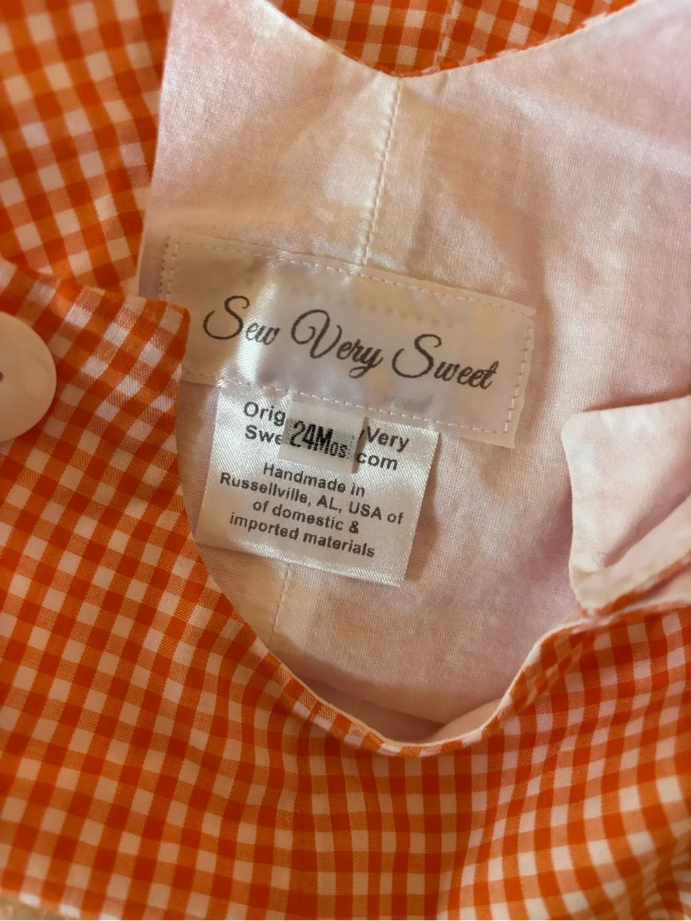 Sew Very Sweet cute orange
