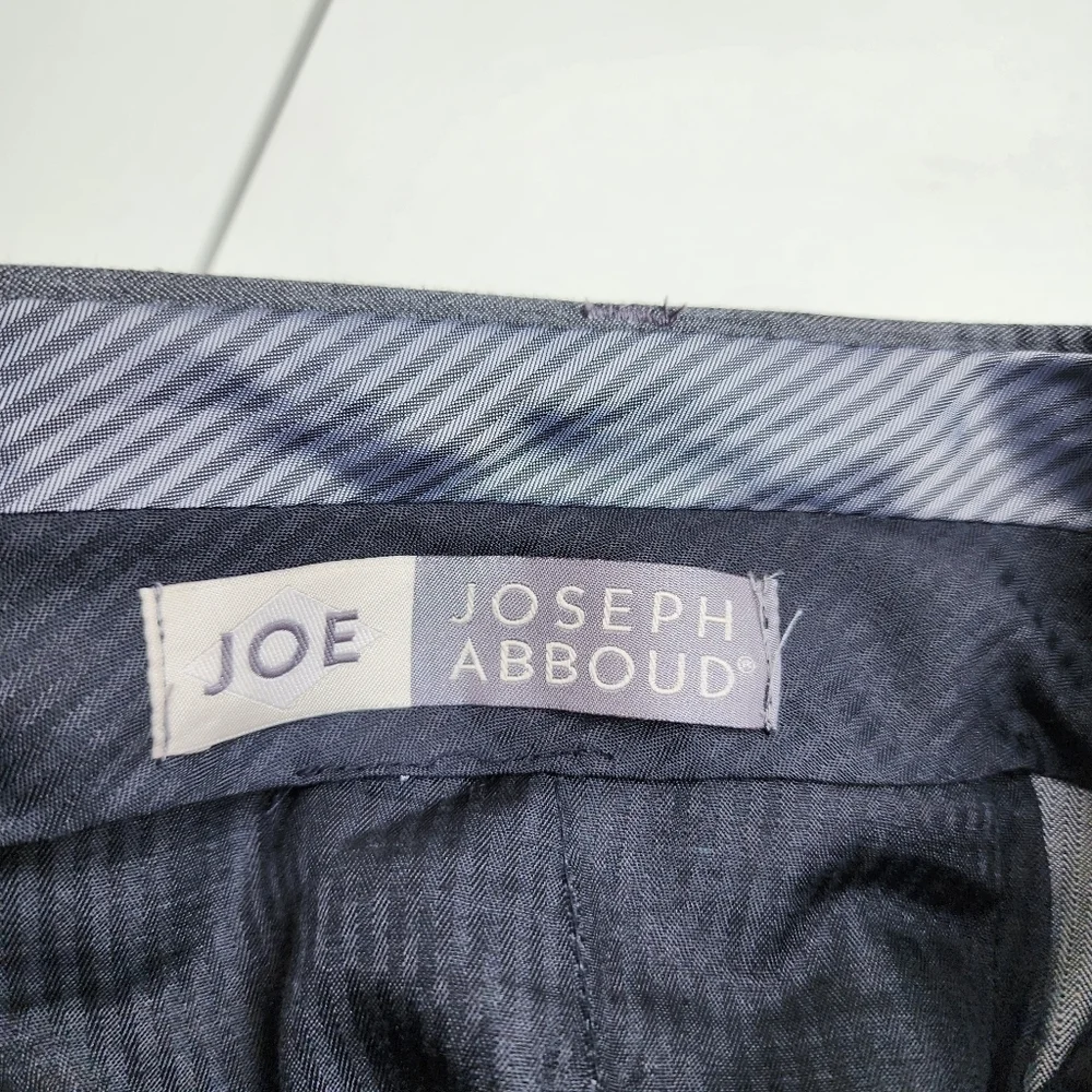 Joseph Abboud Dress Pants Mens 38x31 Flat Front Straight Slacks Trousers Gray