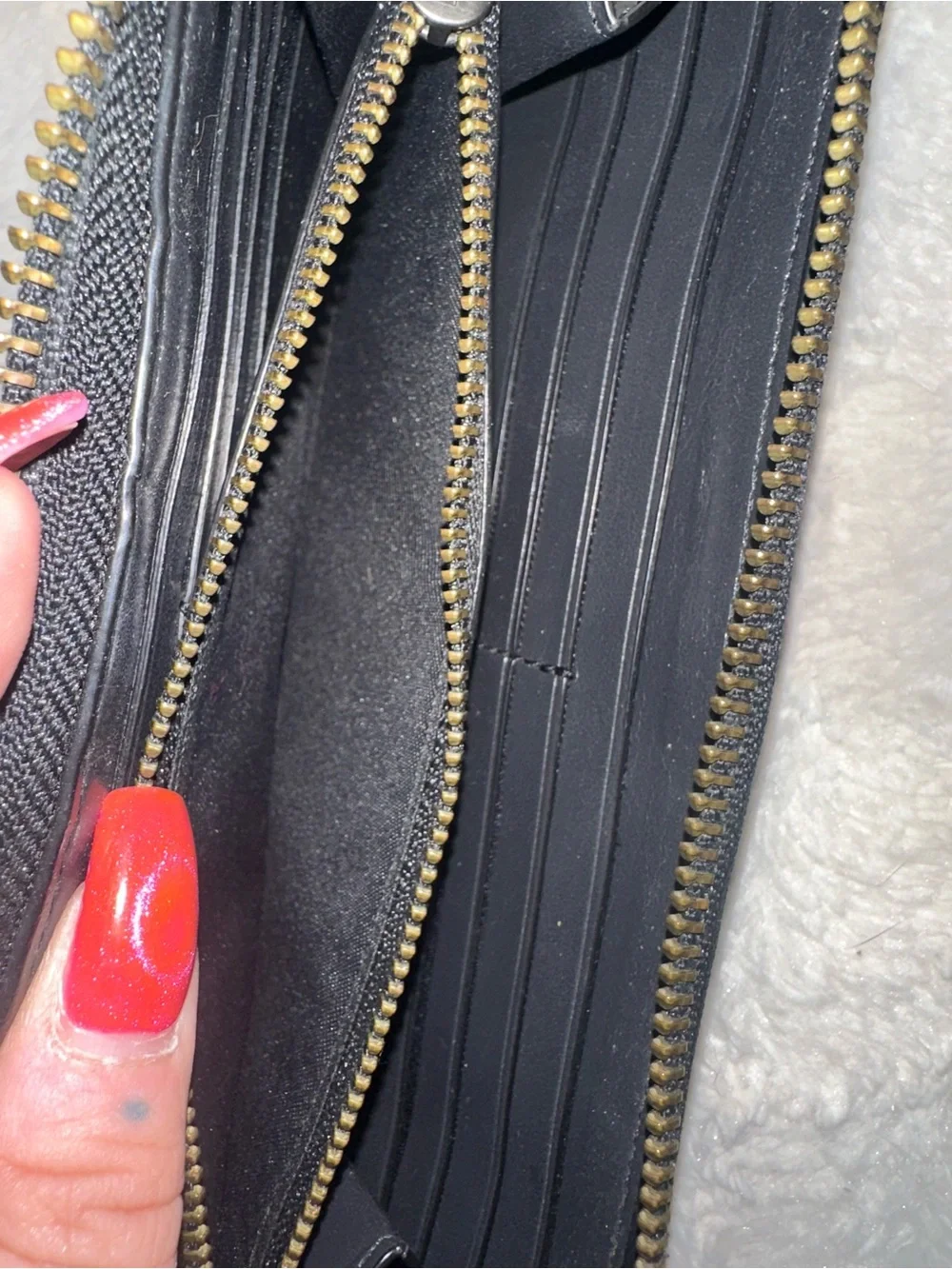 Coach accordion zip