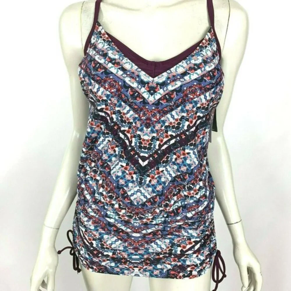 Athleta Marrakesh Side Scrunch Tankini Lycra‎ NWT