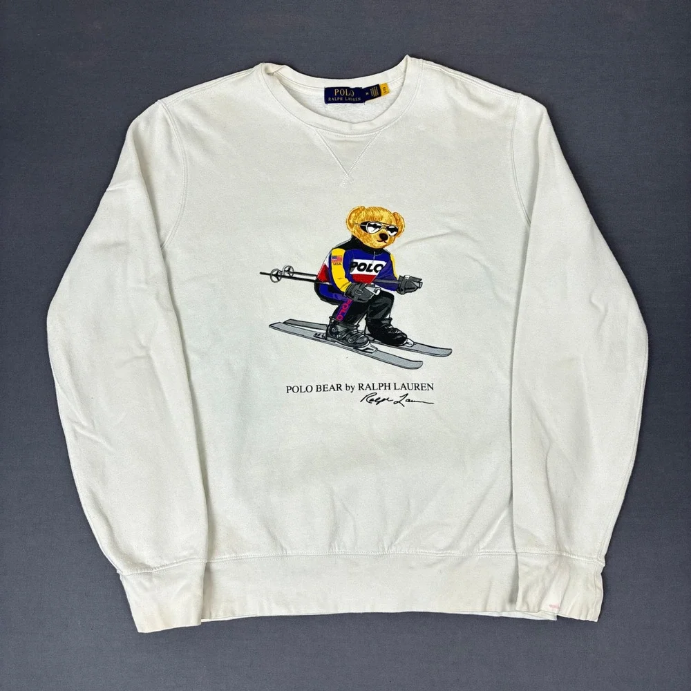 Polo Ralph Lauren Ski Bear Sweatshirt Men's Size Medium White
