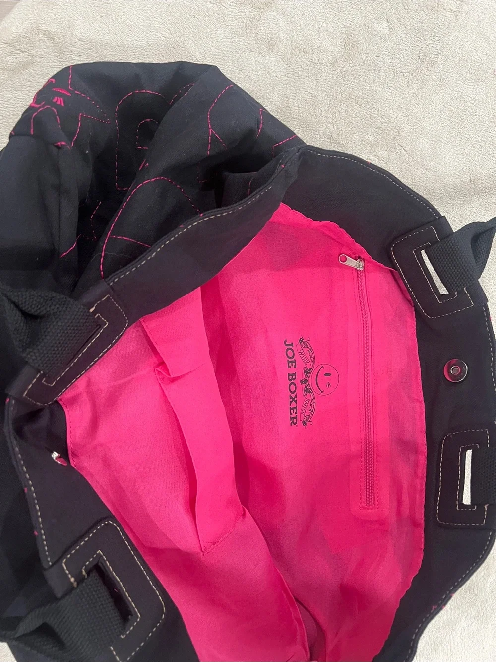 Joe Boxer tote pink y2k