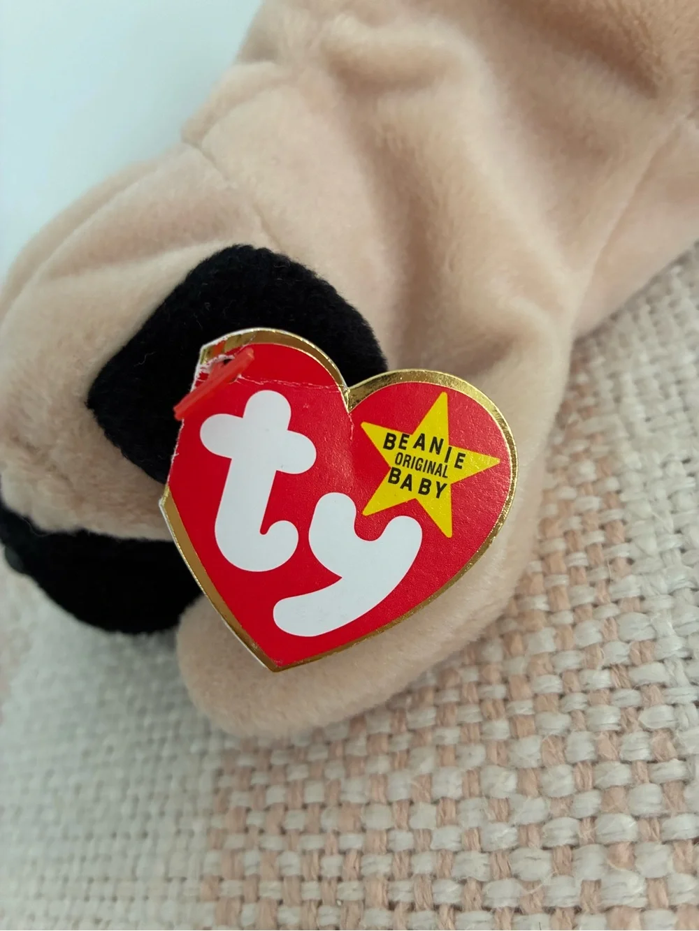 Ty Beanie Babies - “Pugsly” the Pug - 90s vintage collectible with tags