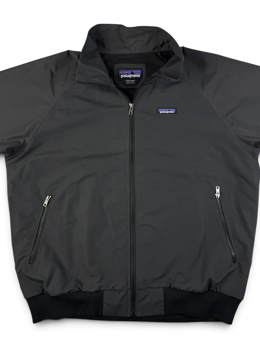 Patagonia Baggies Jacket Charcoal Gray Full Zip Bomber Men’s Large