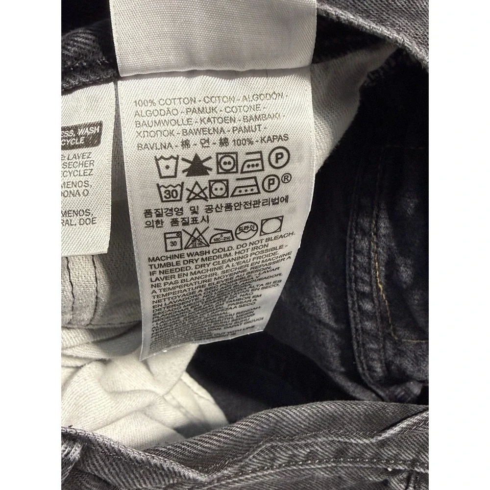 Levis 541 Jeans Mens 38x30 Black White Oak Cone Denim Selvedge Made in USA